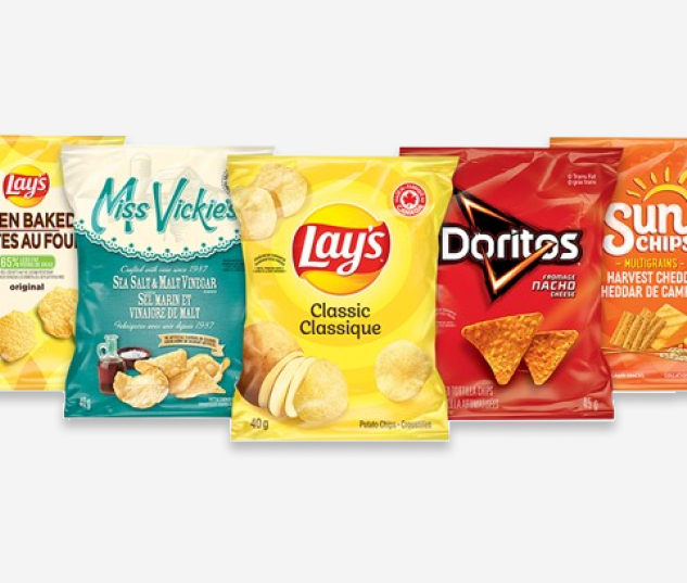 Variety of chips for sandwiches