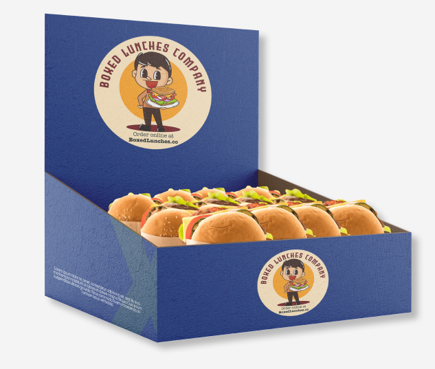 Party Box with assorted sandwiches, chips, and desserts