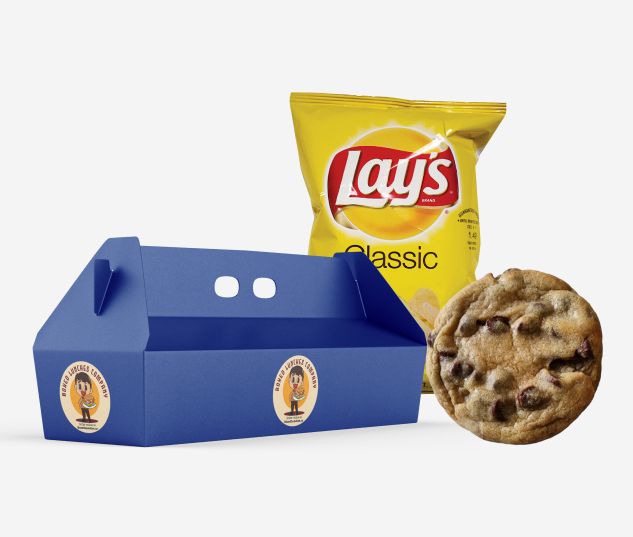 Solo Box lunch with sandwich, chips, and dessert